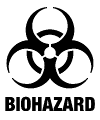 Black and White Bio-hazard Symbol 