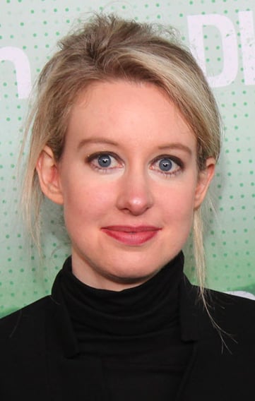 Headshot of Elizabeth Holmes in her mid twenties.