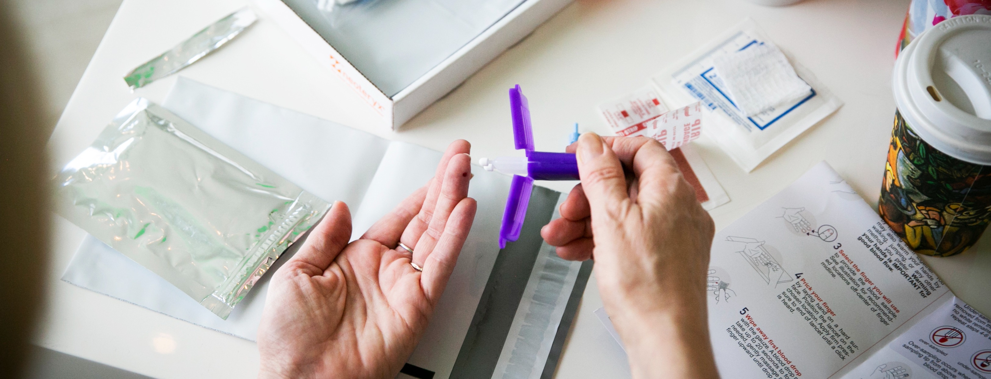 finger-stick blood sampling at home