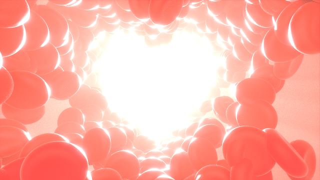 illustration of blood cells forming a tunnel like structure
