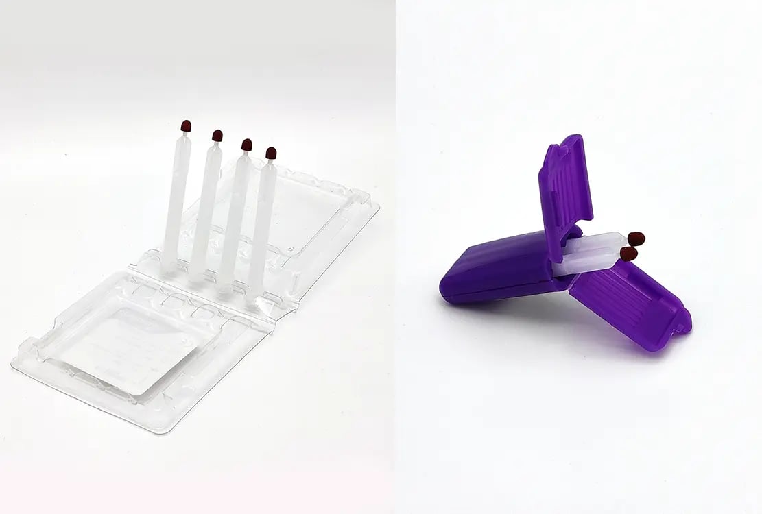 The Mitra Clamshell and Cartridge next to each otjer