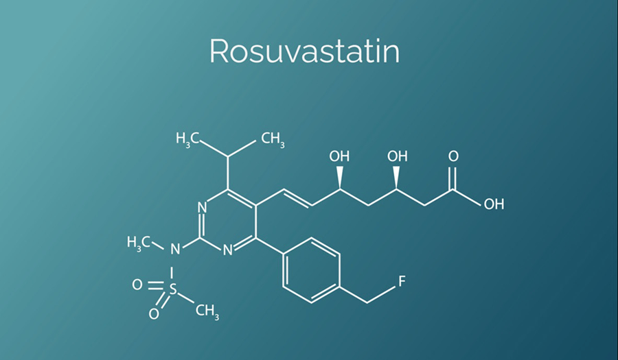 an illustration of the chemical makeup of the drug rosuvastatin