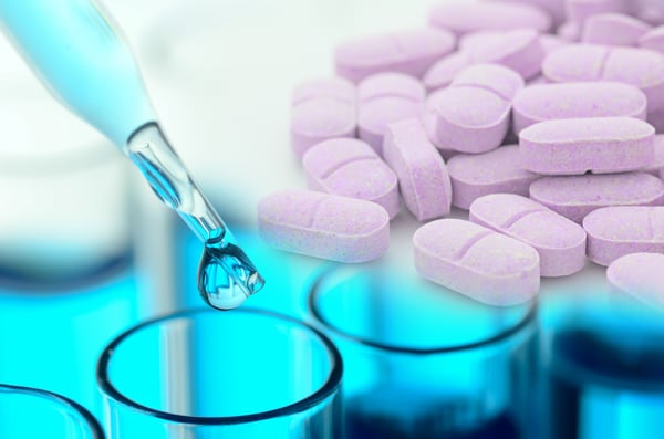 Image collage of pills and viles 