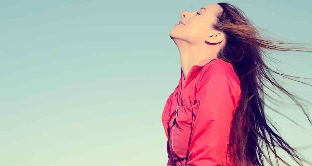 Happy girl enjoying health and strong immune system