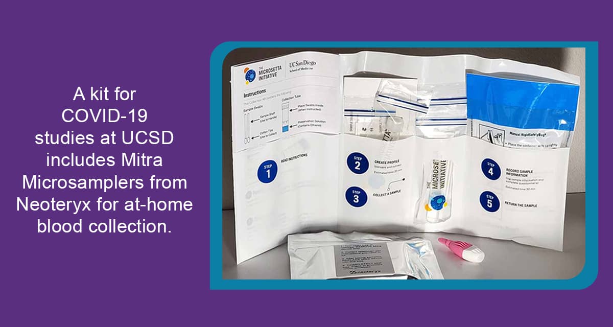 Blood Microsampling at UC San Diego, The Microsetta Initiative