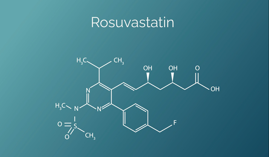 an illustration of the chemical makeup of the drug rosuvastatin