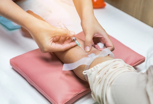 venipuncture - venous blood draw from patient